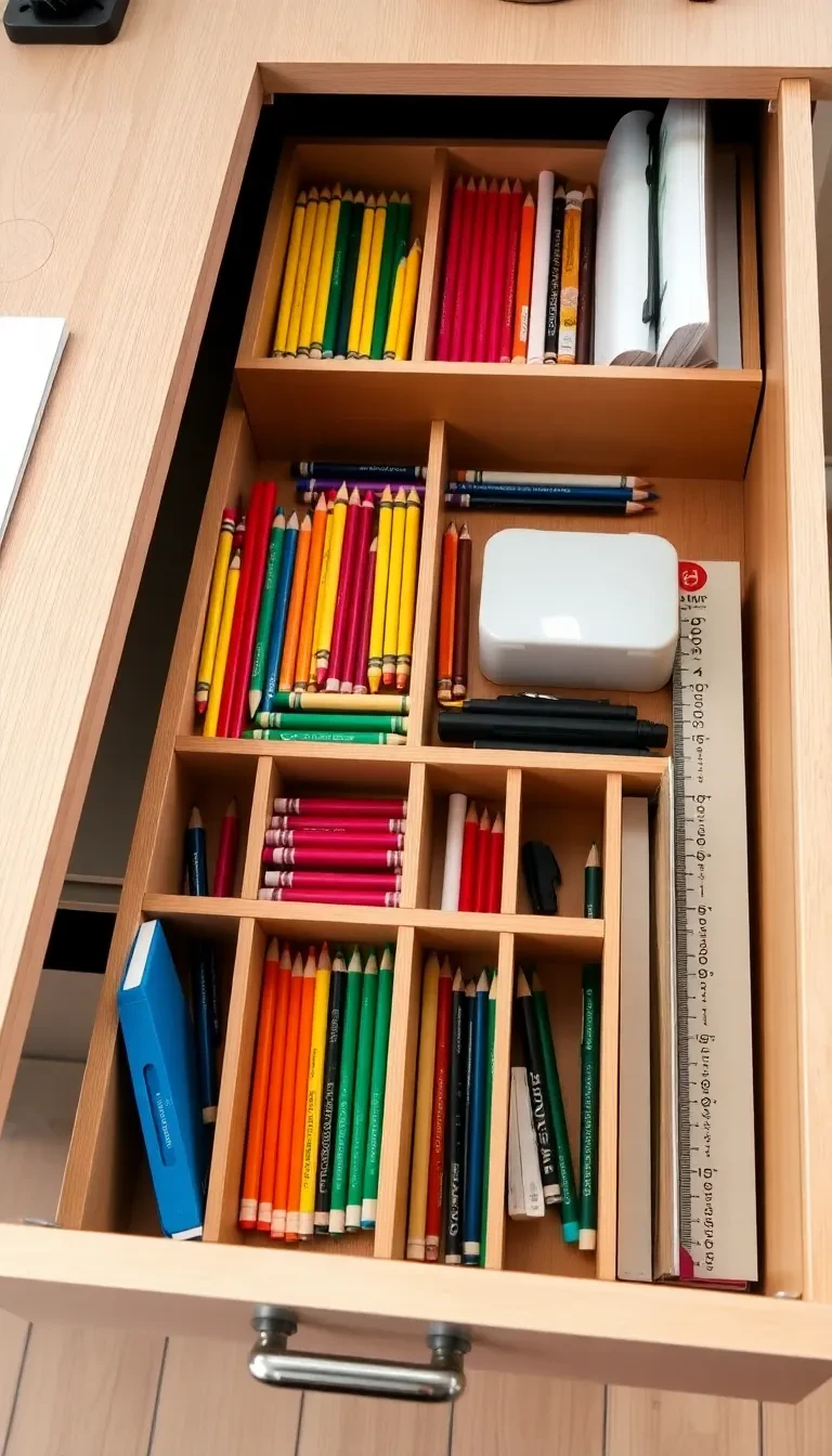 Le tiroir dédié aux dessins et coloriages