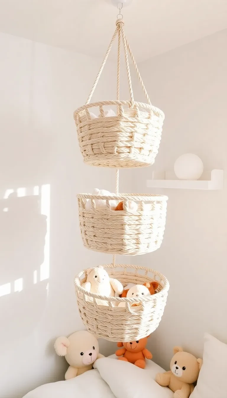 Les paniers suspendus pour les peluches