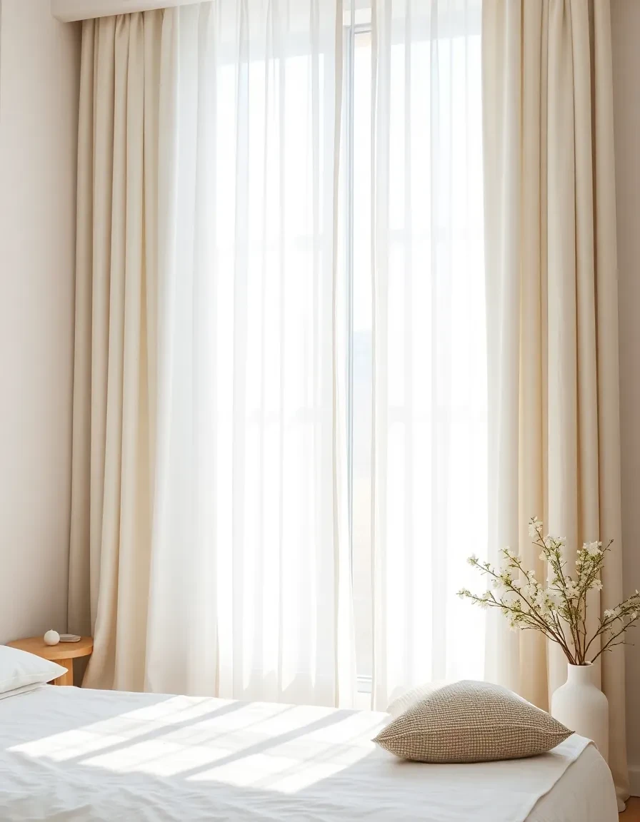 Mise sur des rideaux en fibres naturelles