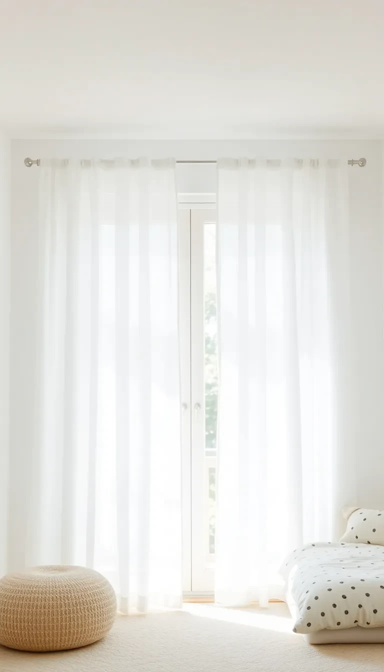 Mise sur des rideaux légers en tissu low-cost