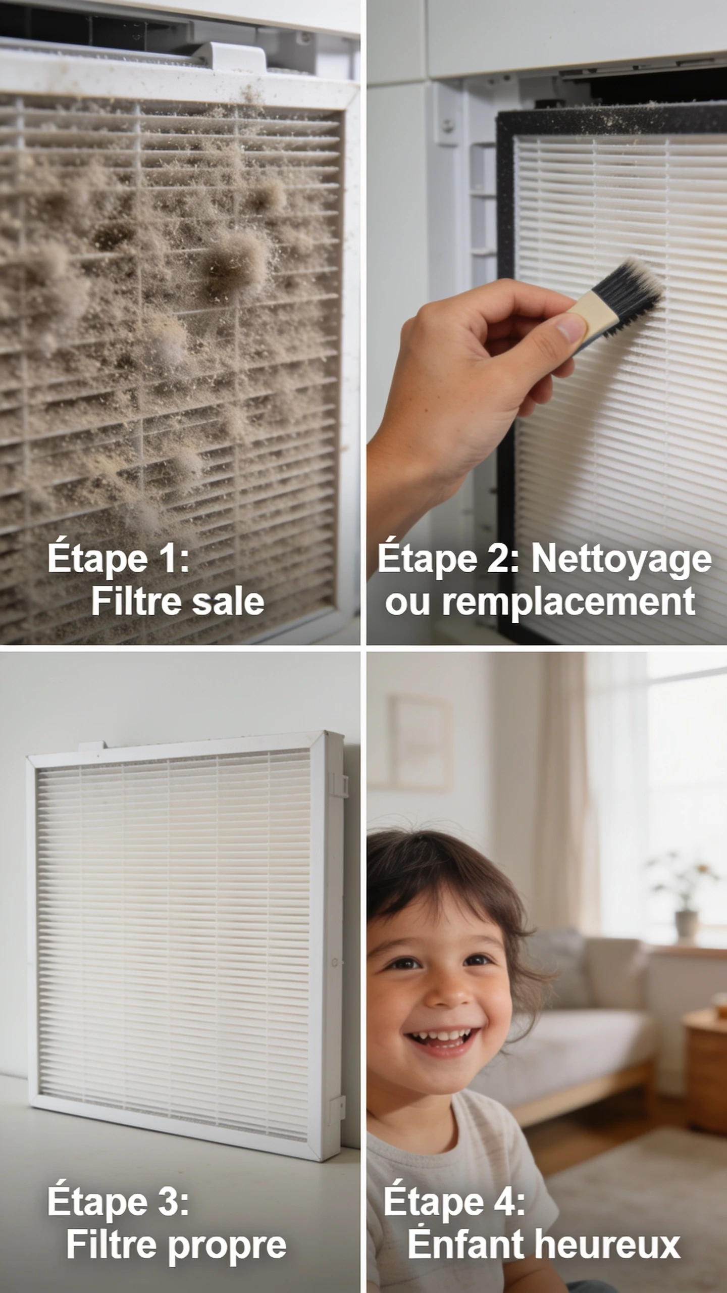 Nettoyer ou changer régulièrement les filtres de la VMC ou de la climatisation