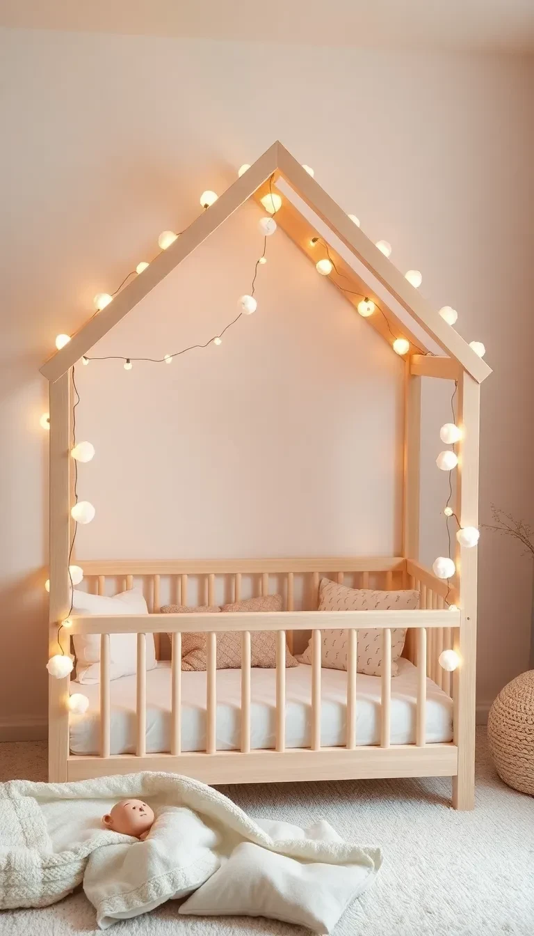 Opte pour des guirlandes lumineuses au-dessus du lit