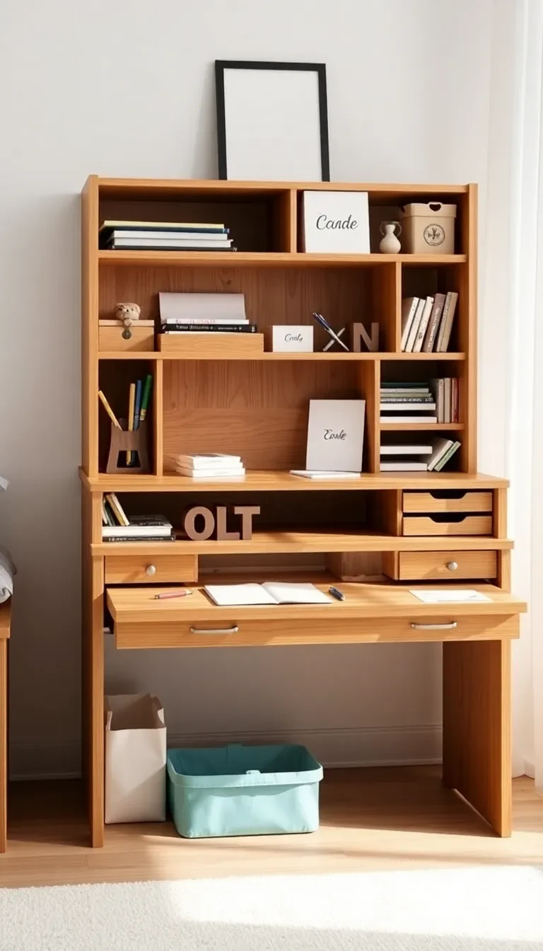 Opte pour un bureau avec rangements intégrés