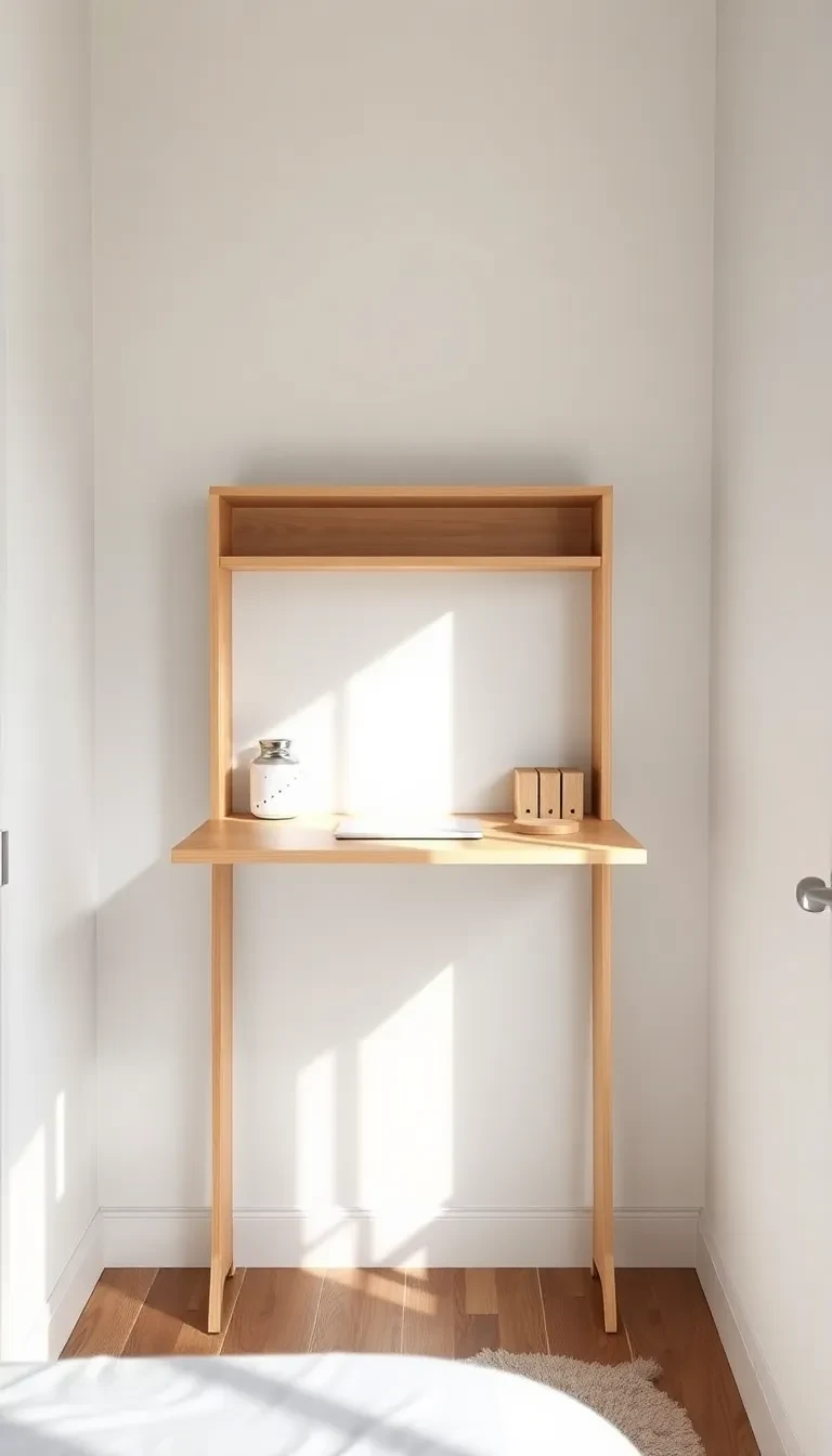 Pense au bureau pliable pour les petites chambres