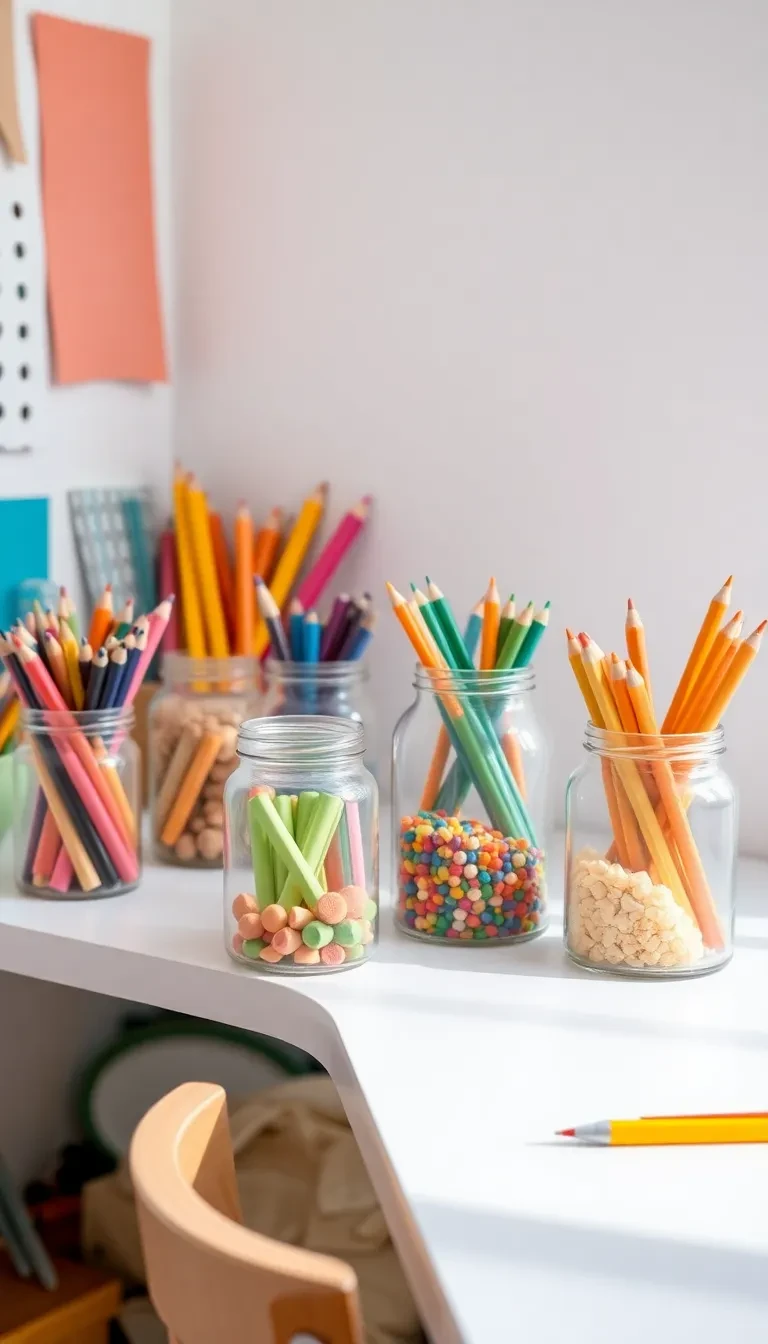 Récupère des bocaux en verre pour le rangement