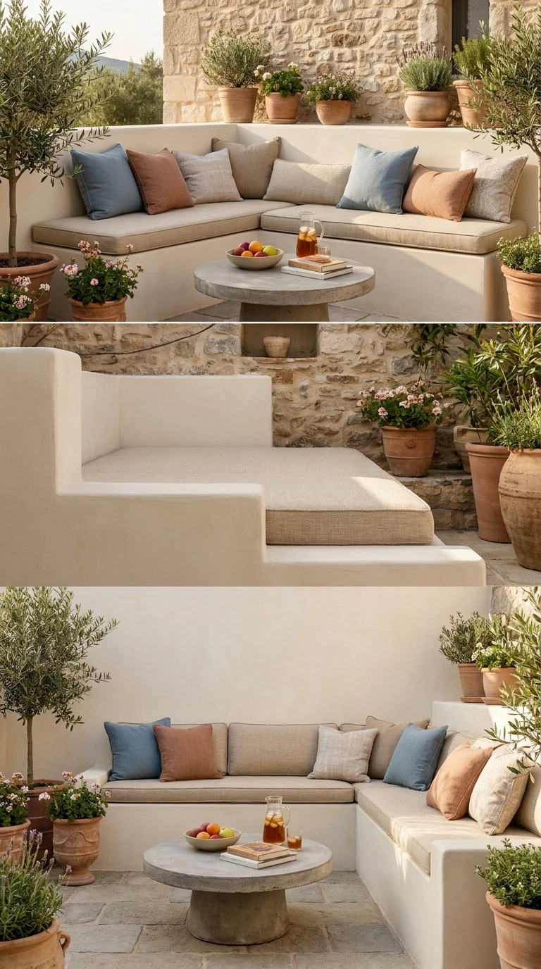 Banquette Maçonnée le Long du Mur