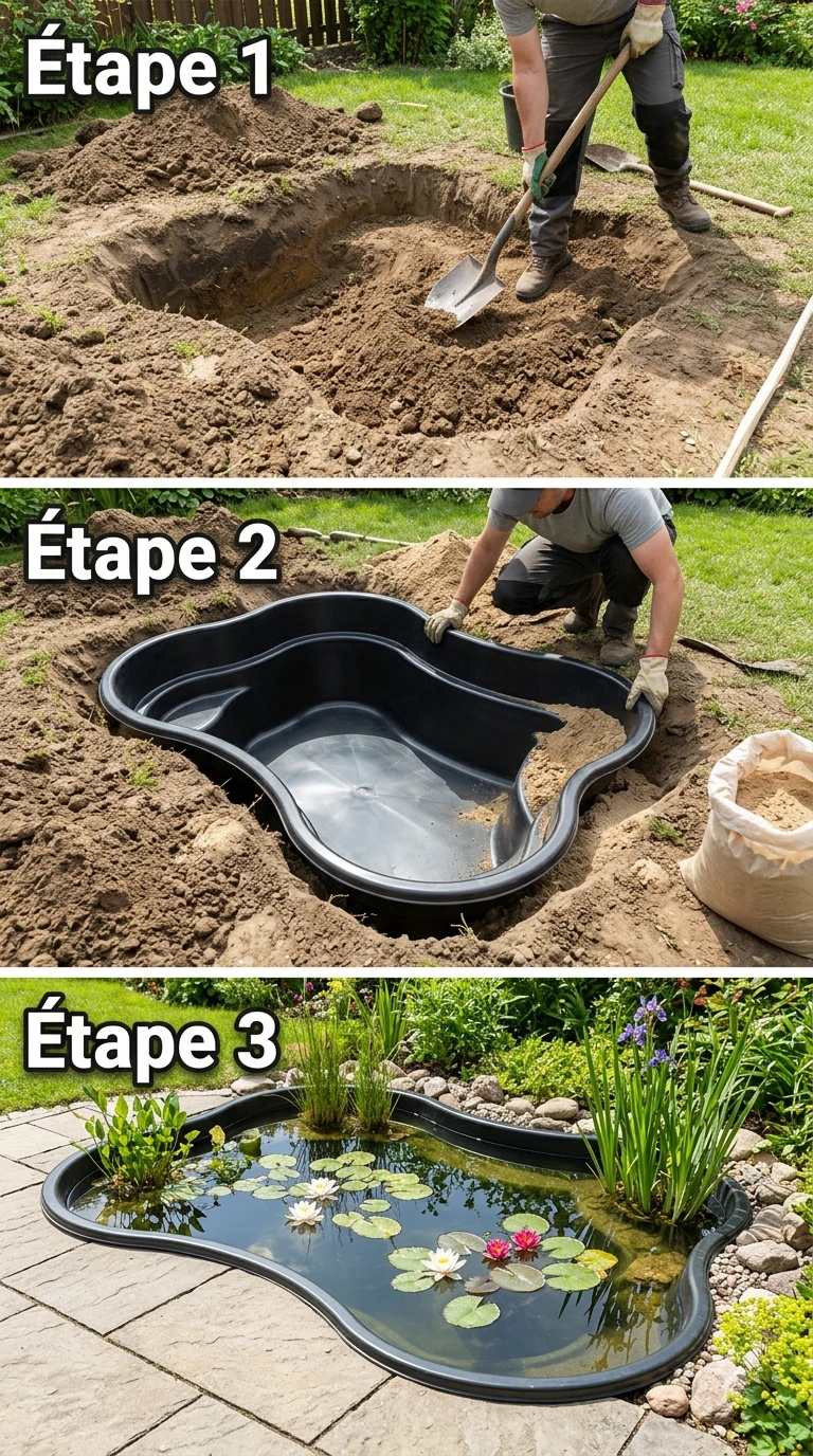 Bassin Préformé 1000L avec Plantes Aquatiques