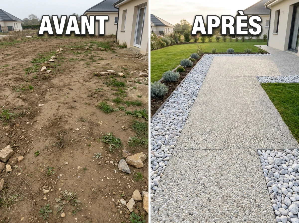 Béton Désactivé Granulats Blancs