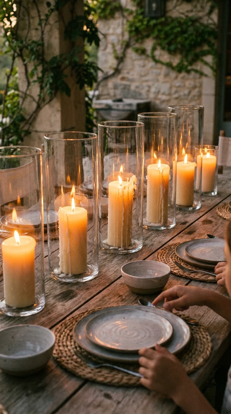 Bougies Pilier dans Photophores Grands Formats