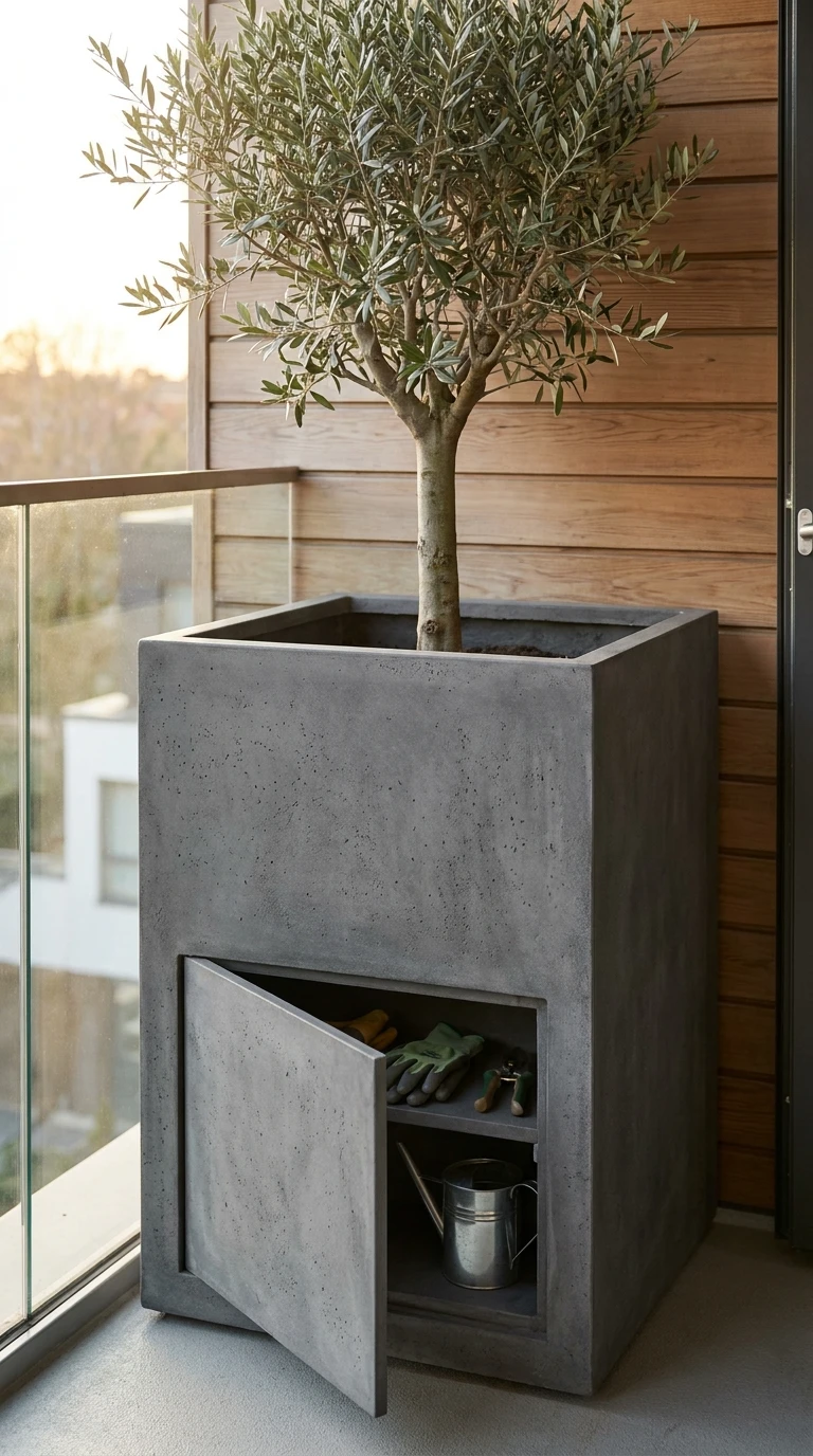 Cache-Pot à Rangement Intégré