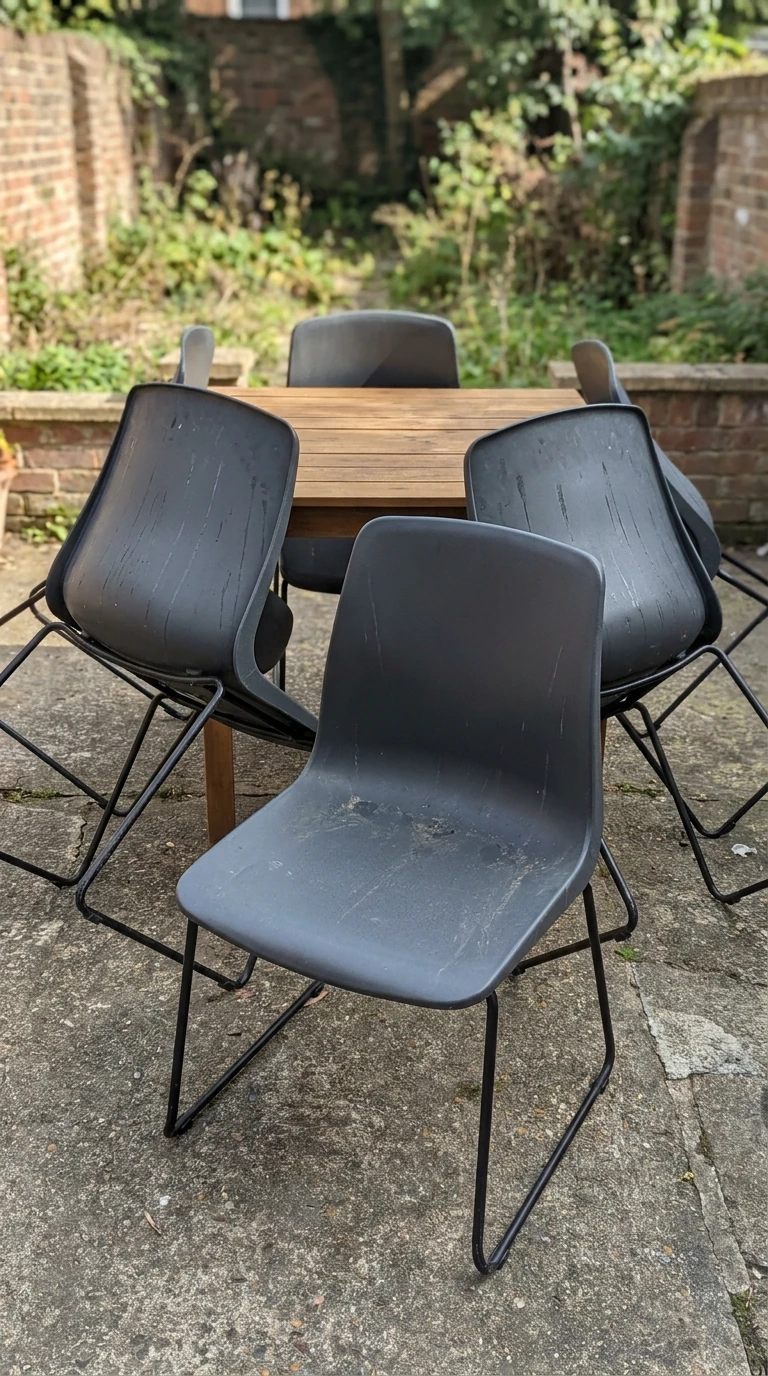 Chaises Coque Polypropylène Gris Anthracite