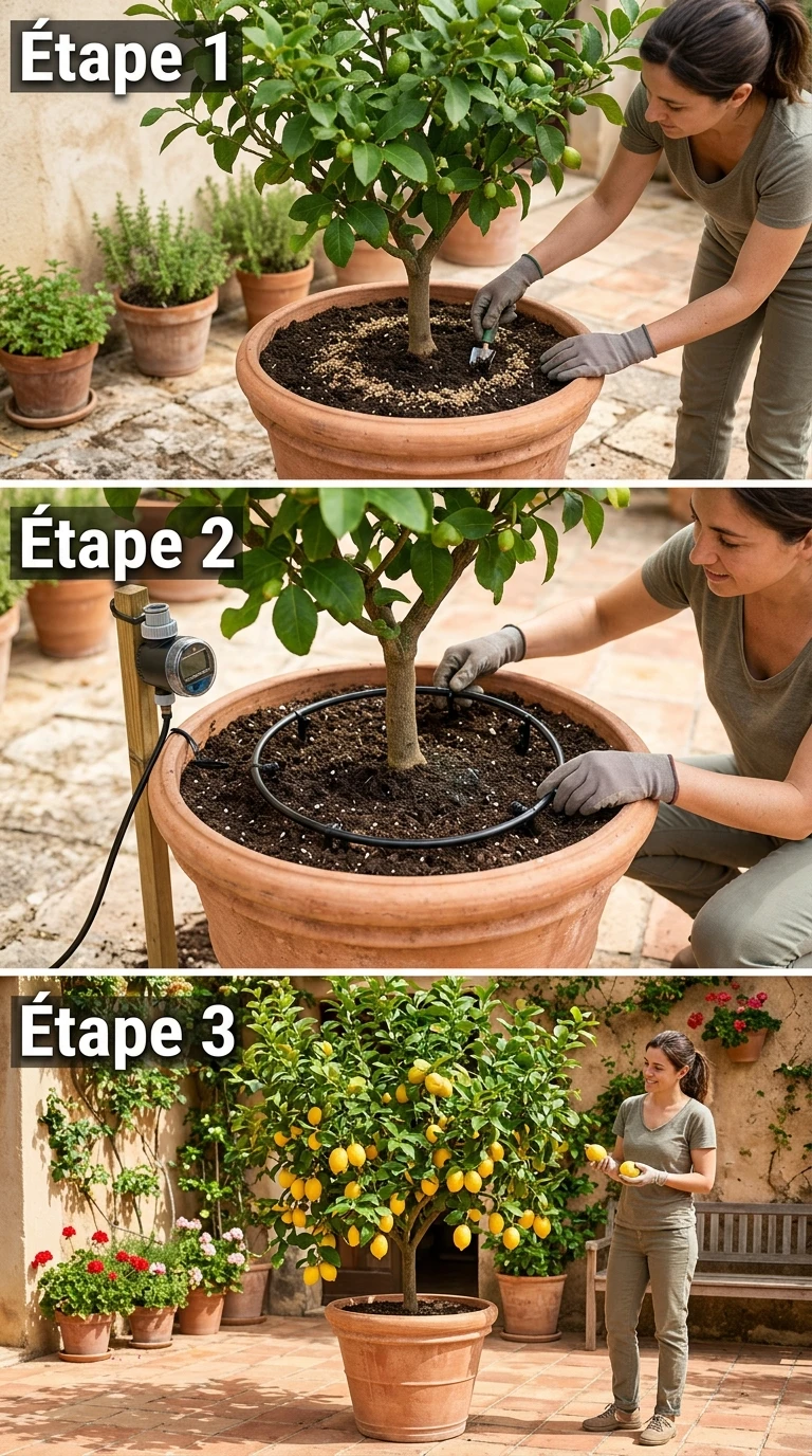 Citronnier en Pot Grande Taille Arrosage Régulier