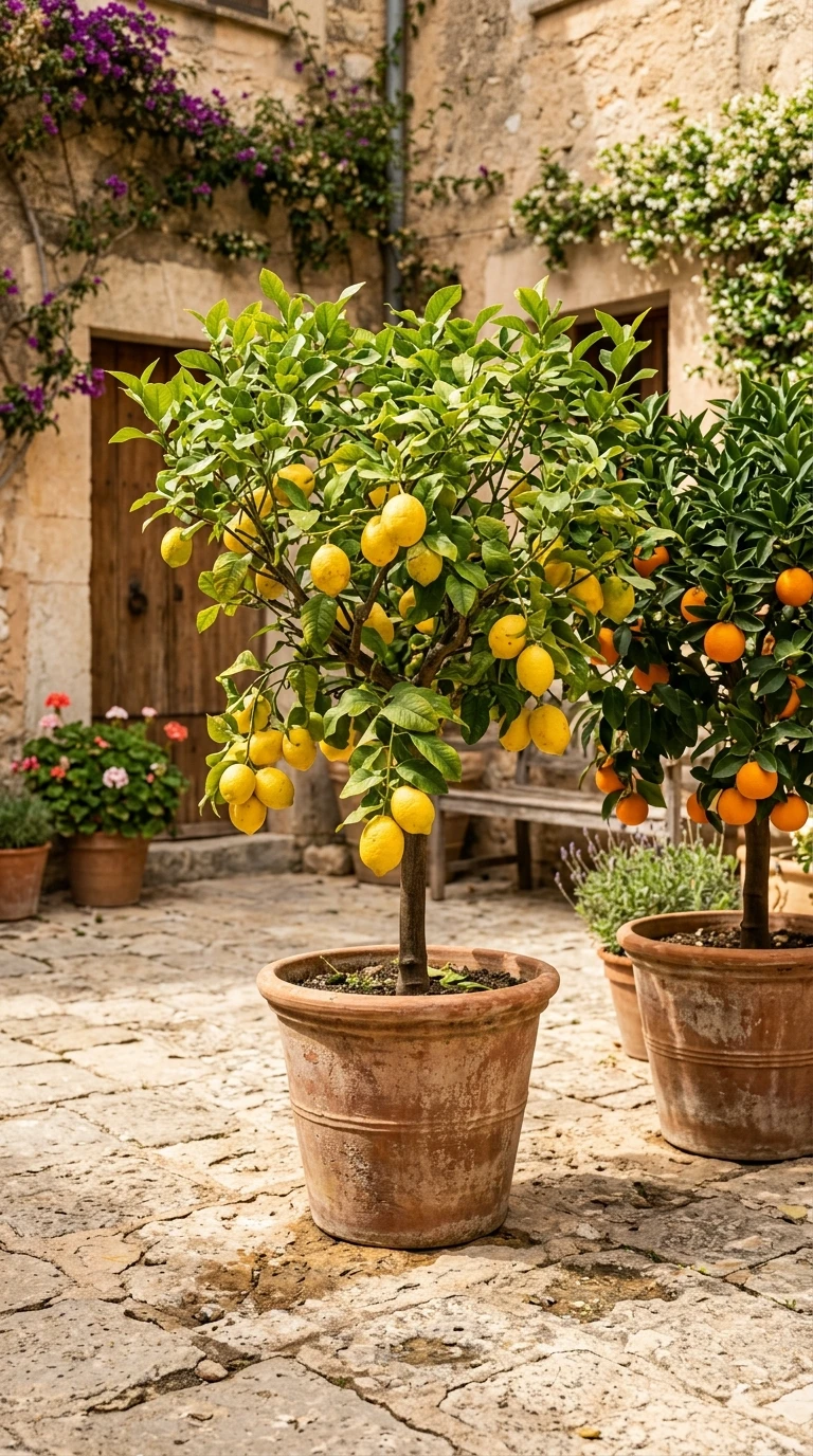 Citronnier et Oranger en Pot