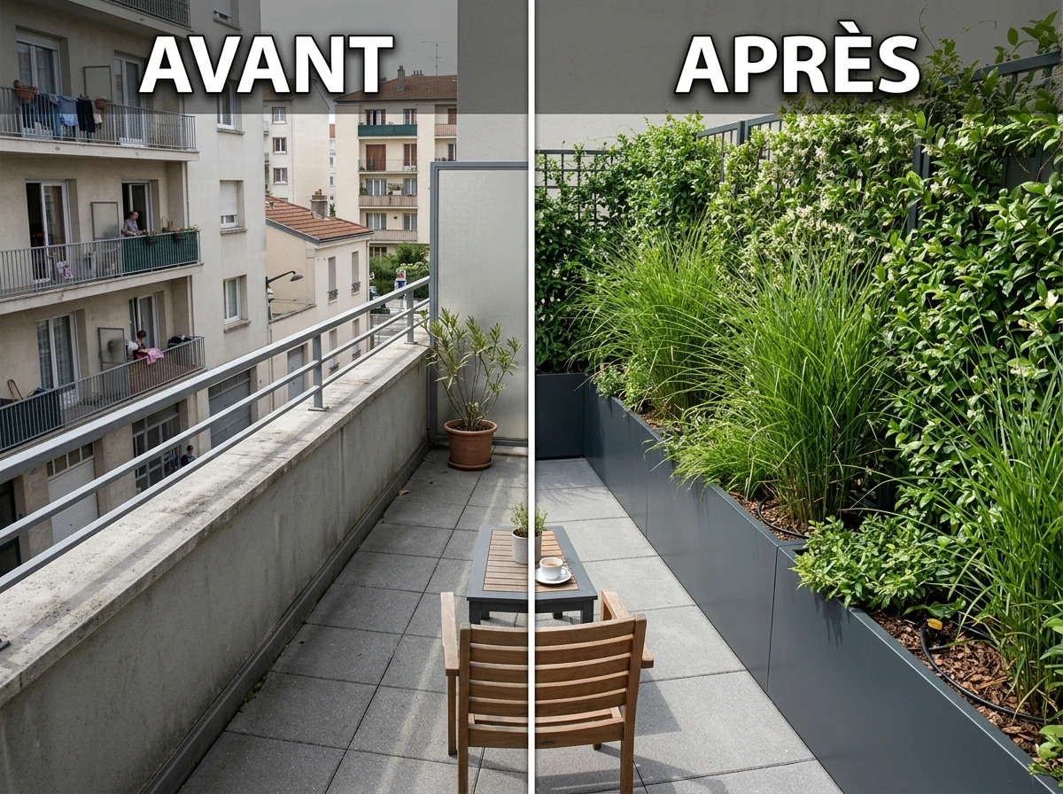 Claustra Végétal Bac Intégré de Séparation
