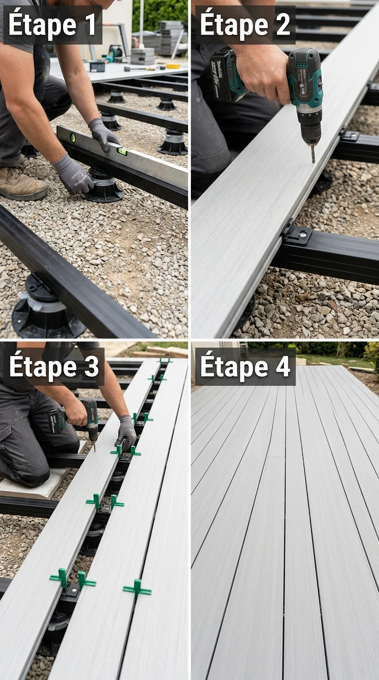 Composite Gris Clair Lame 23x138mm