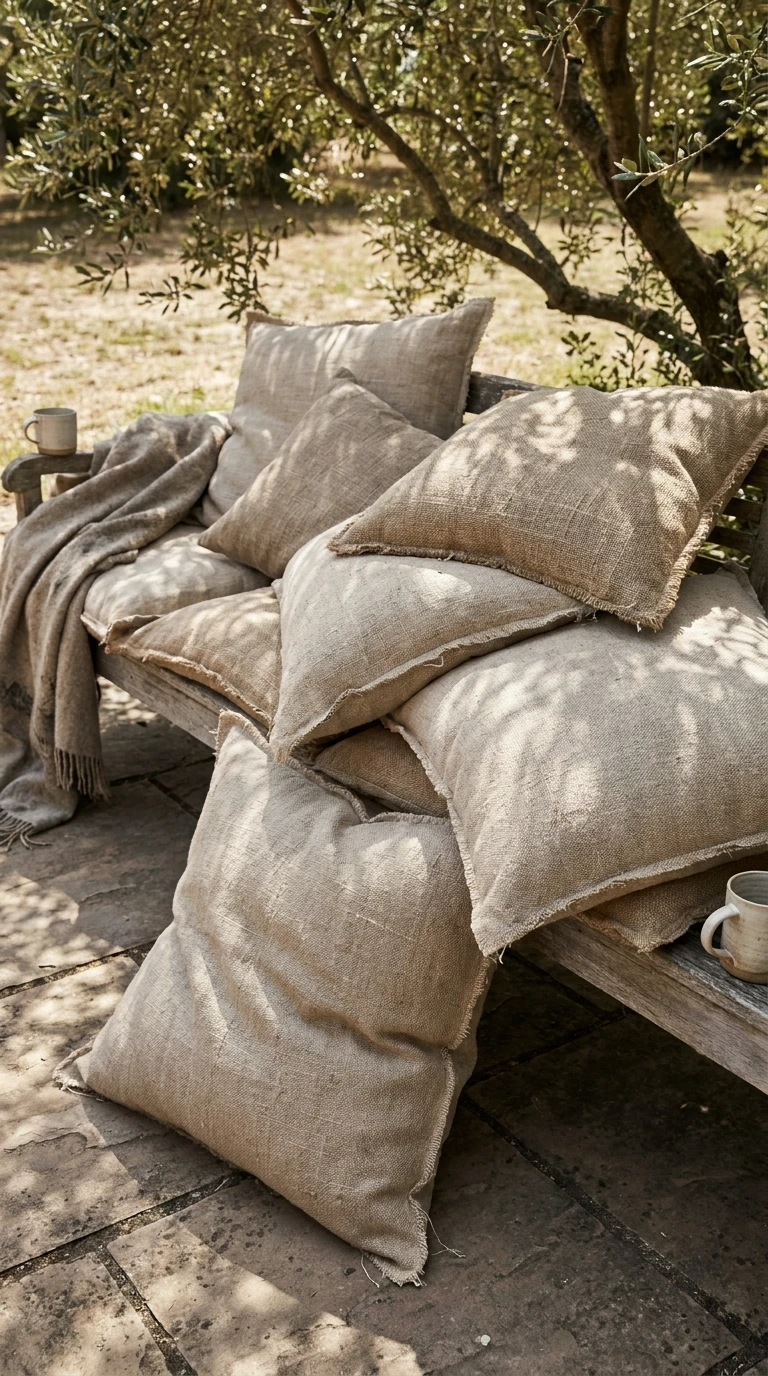 Coussins Lin Brut et Chanvre