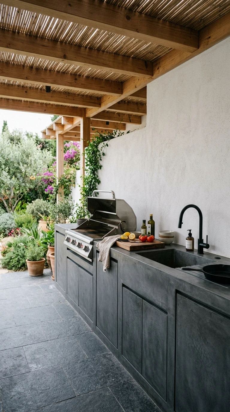 Cuisine Outdoor Intégrée Bloc Béton