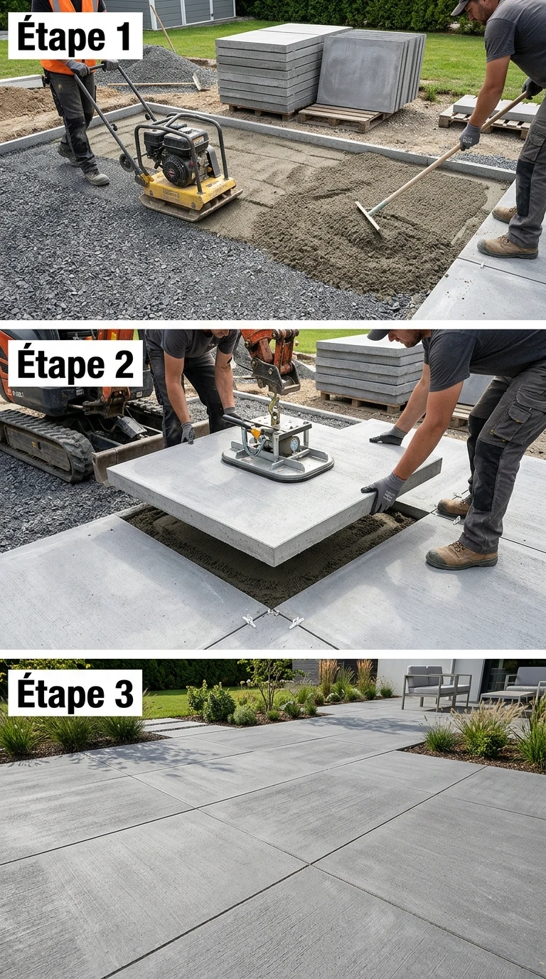 Dallage Béton Brossé Grand Format