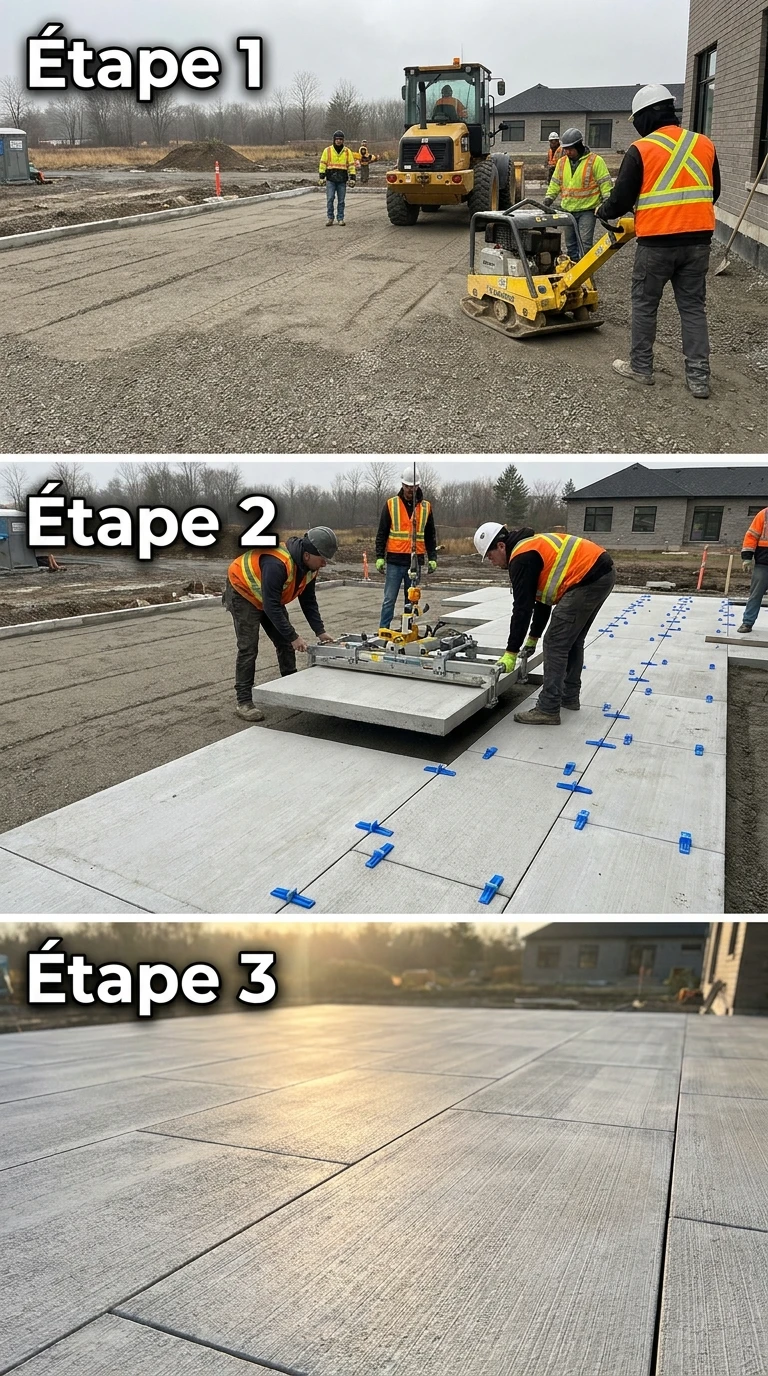 Dalles Béton Brut Brossé Grand Format