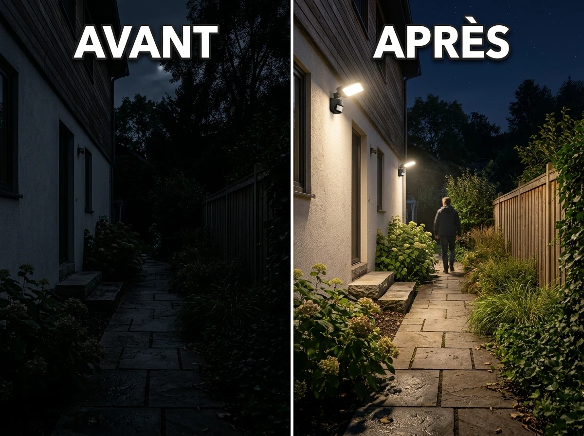 Détecteur de Mouvement sur l'Éclairage de Sécurité