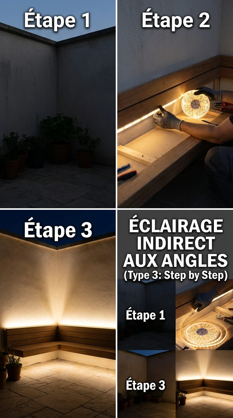 Éclairage Indirect aux Angles