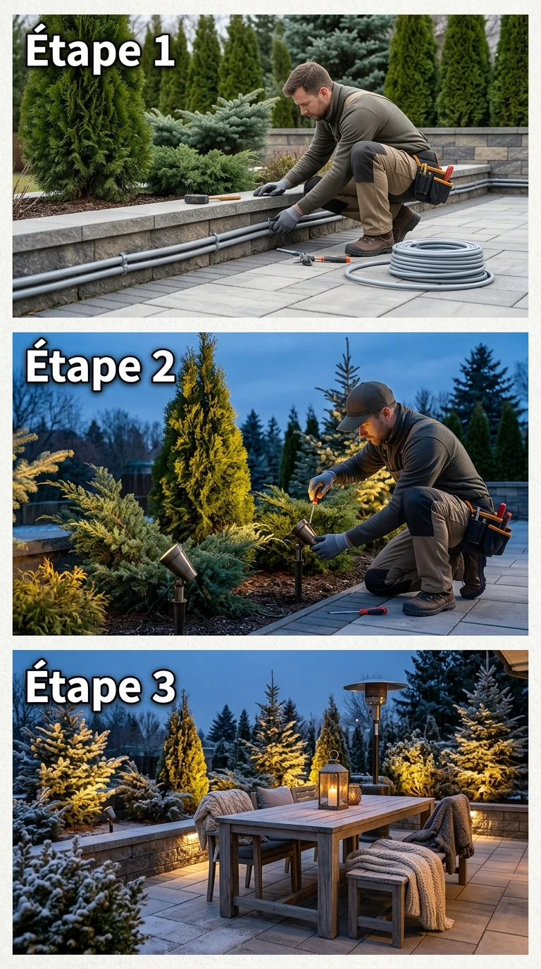 Éclairage Permanent - la Terrasse Utilisable Hiver