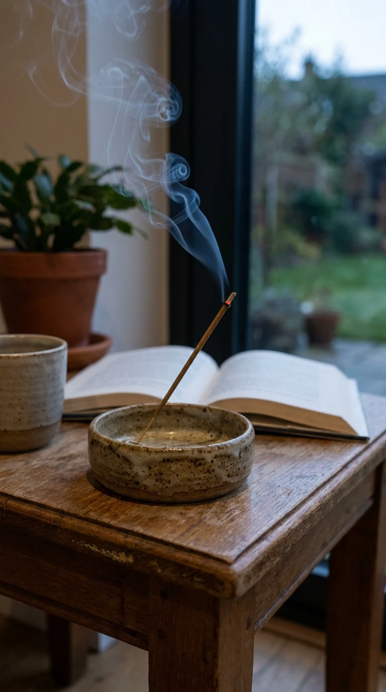 Encens Cèdre ou Santal en Porte-Encens Céramique