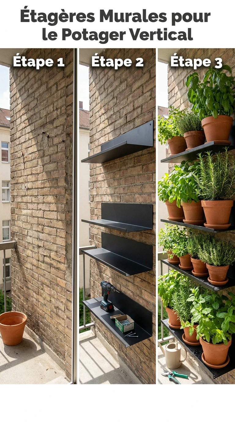 Étagères Murales pour le Potager Vertical