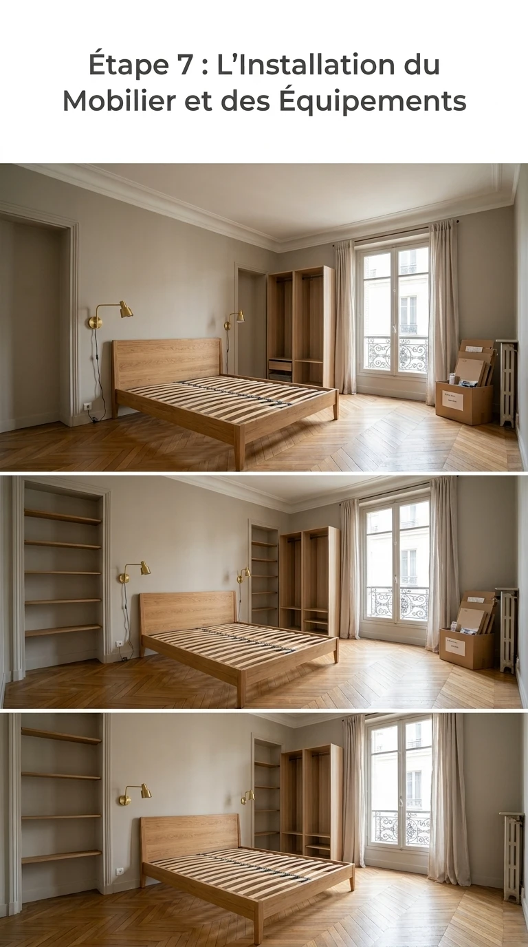 Étape 7 : L'Installation du Mobilier et des Équipements