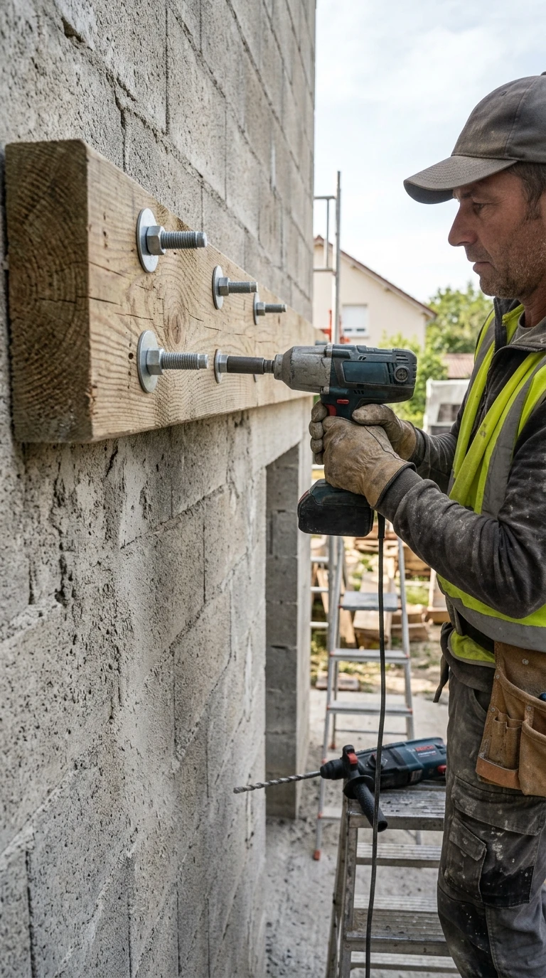 Fixation sur Mur Béton ou Parpaing - La Classique