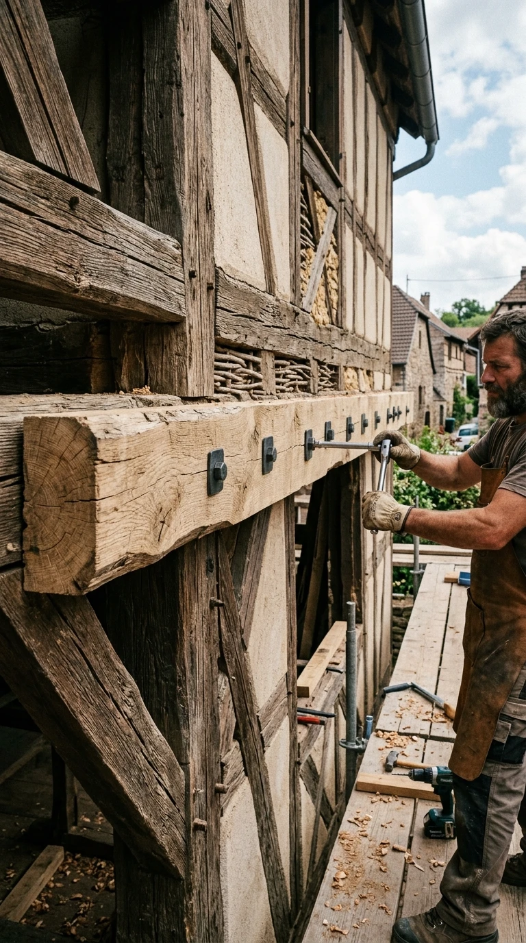 Fixation sur Ossature Bois (Maison à Colombages)