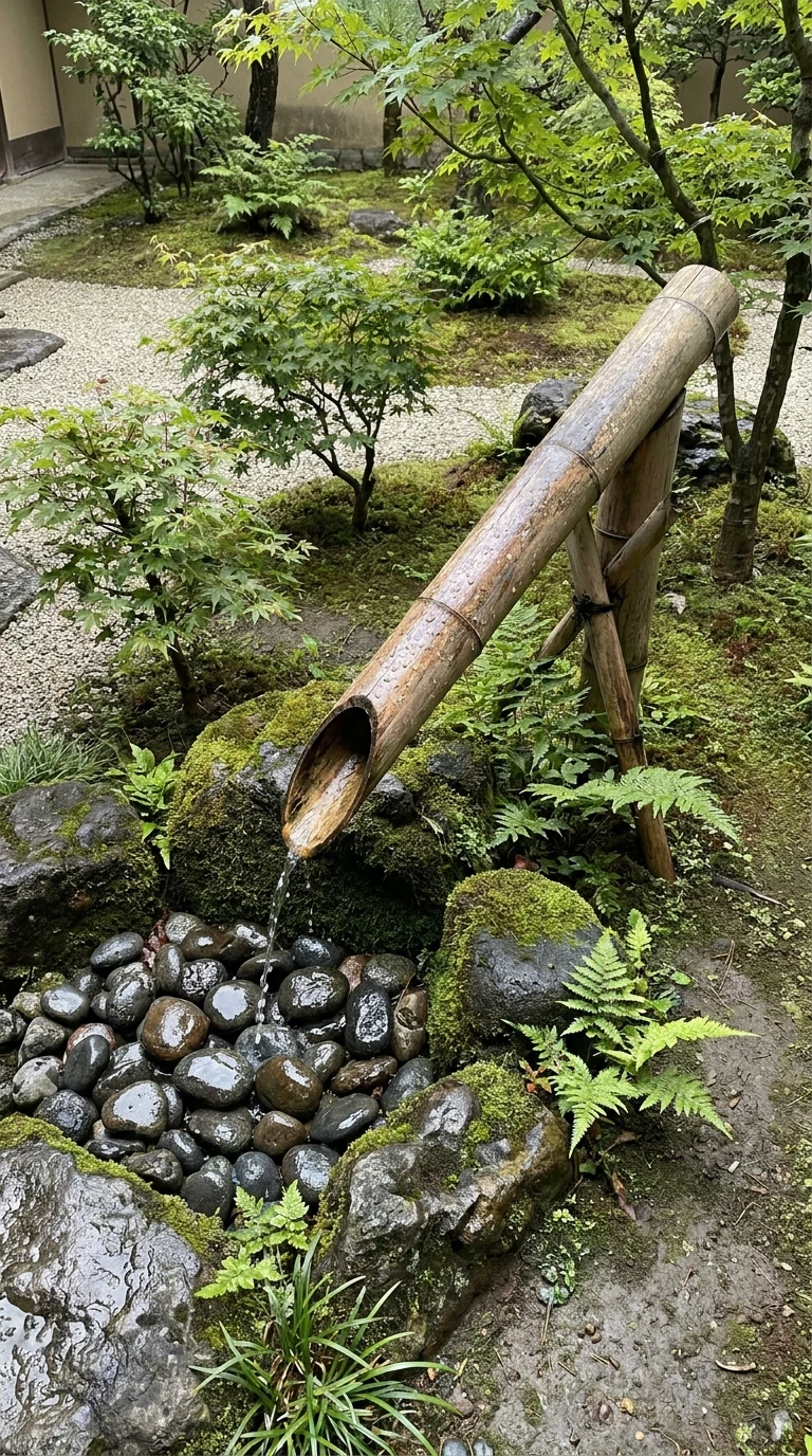 Fontaine Shishi-Odoshi Bambou et Pierre