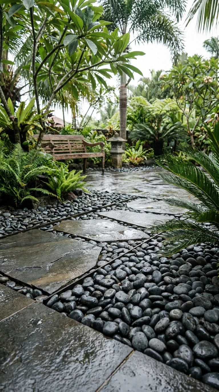 Galets Noirs Basalte Style Bali