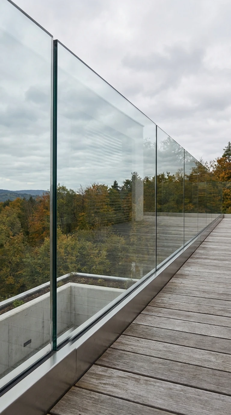 Garde-Corps Full Verre sur Châssis Inox Discret