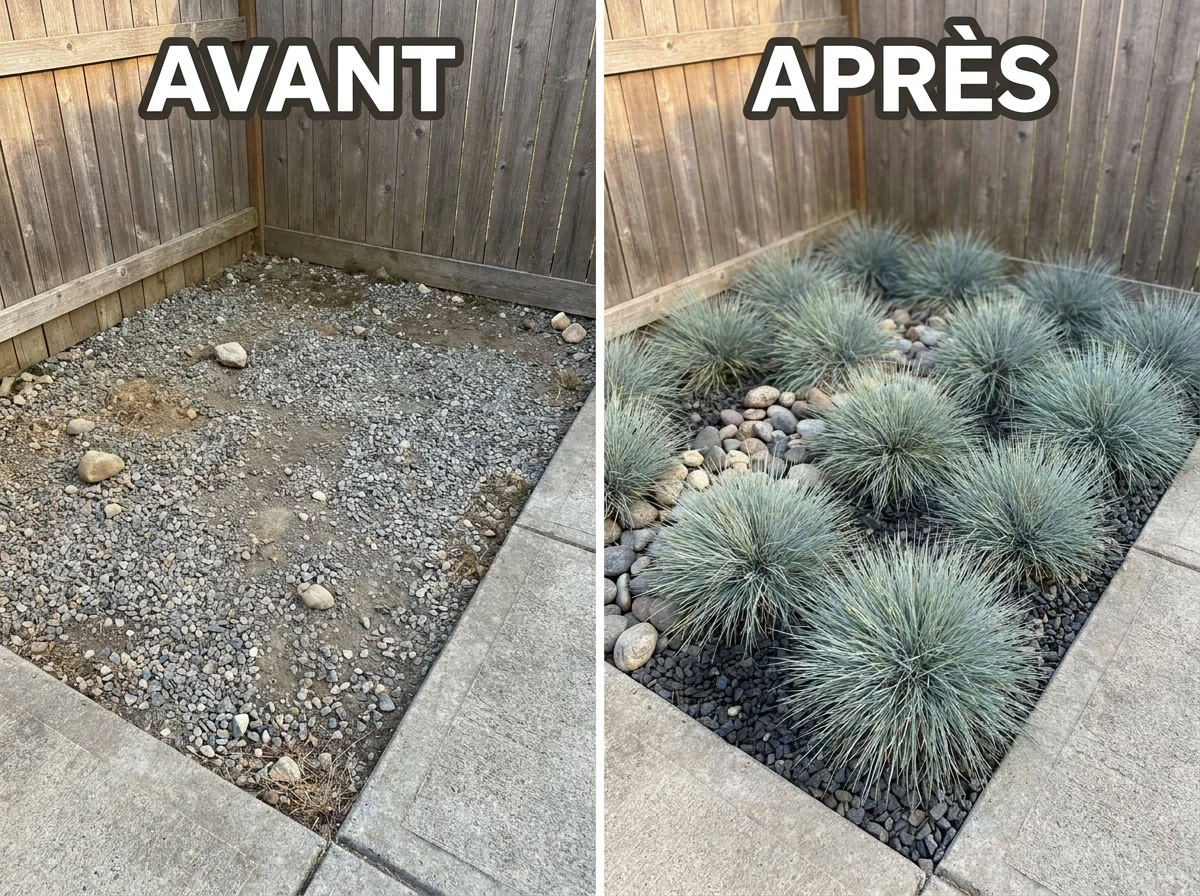 Graminées Festuca Glauca Touffes Bleues