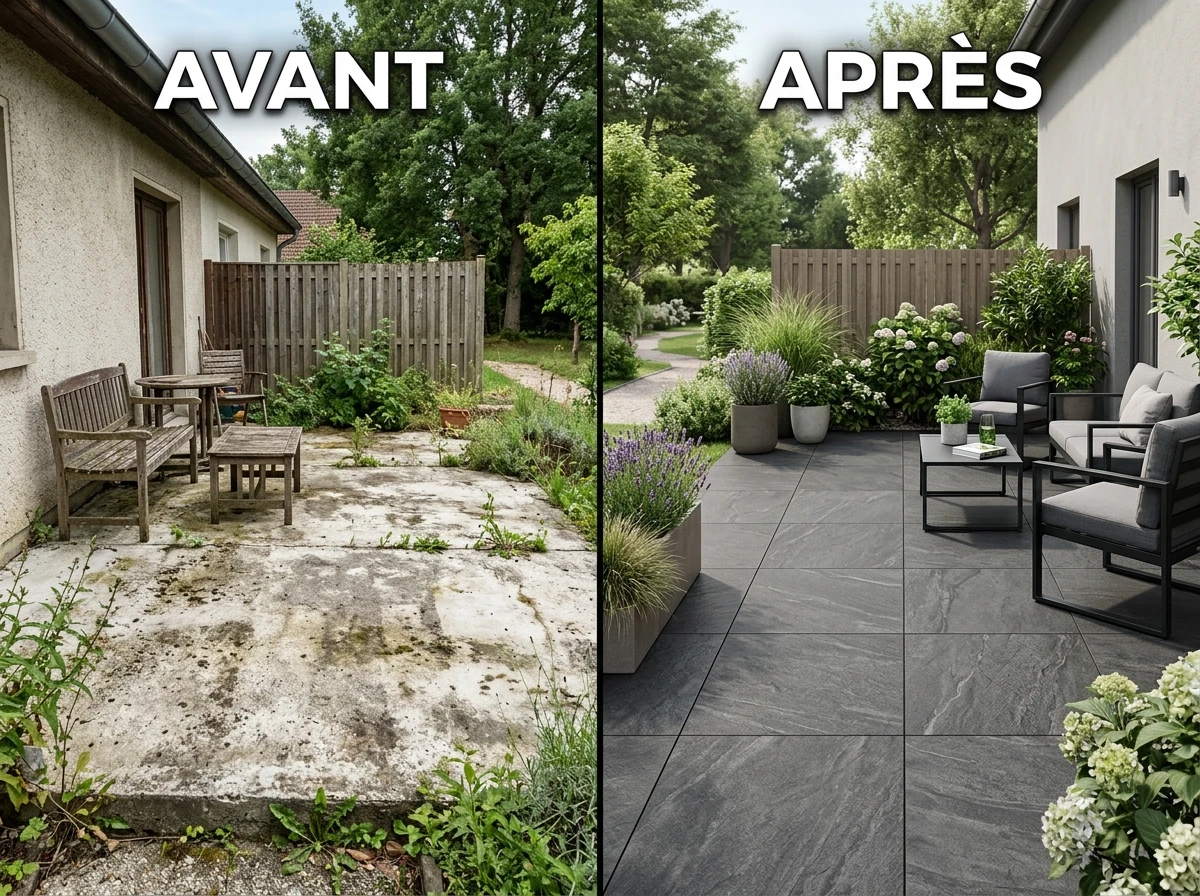 Grès Cérame Effet Pierre Anthracite