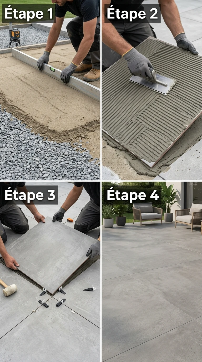Grès Cérame Grand Format 90x90 Ton Béton