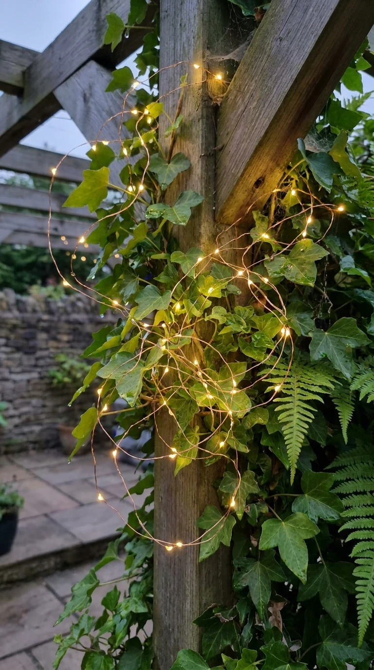 Guirlandes Micro-LED Enroulées dans les Plantes