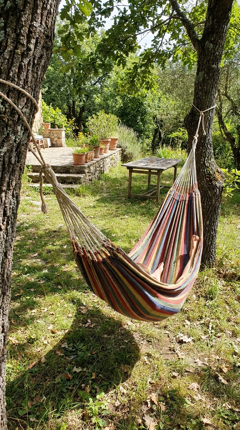 Hamac Tissu Tressé Multicolore