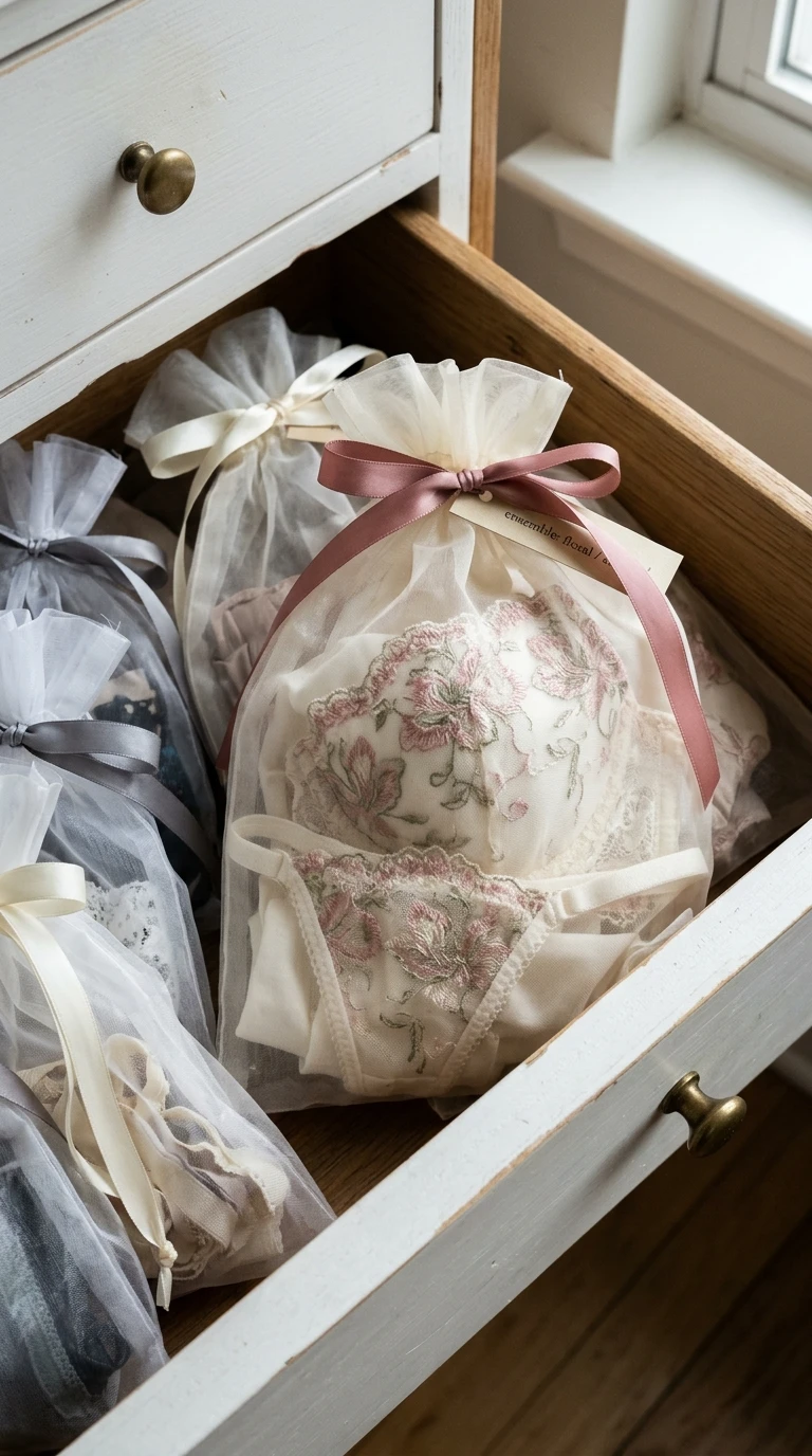 La Lingerie Délicate Dans Des Pochettes