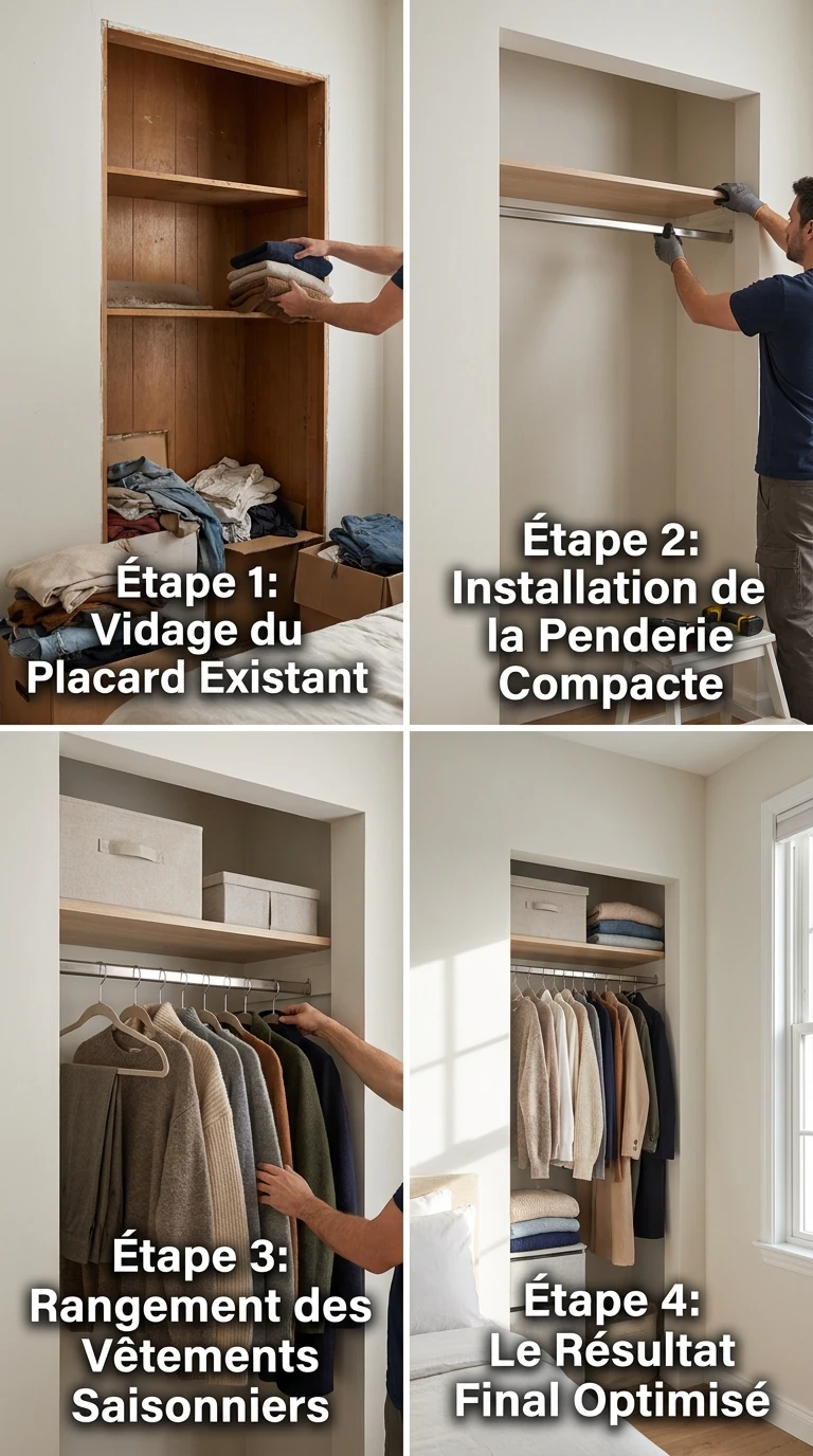 La Penderie Compacte Dans le Placard Existant