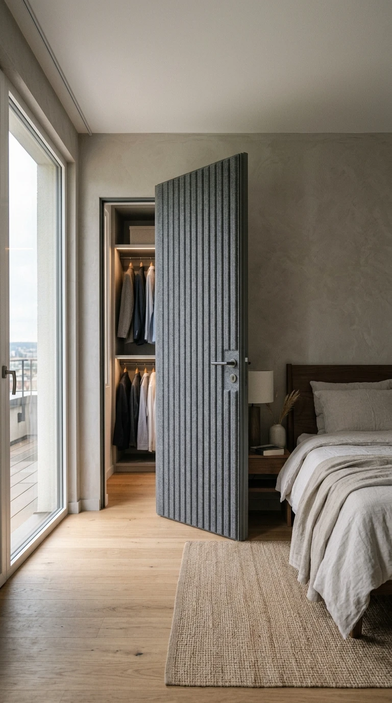 La porte avec revêtement acoustique