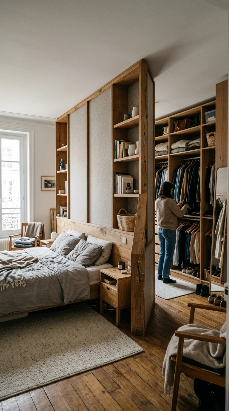 La Séparation Dressing-Chambre Par un Angle