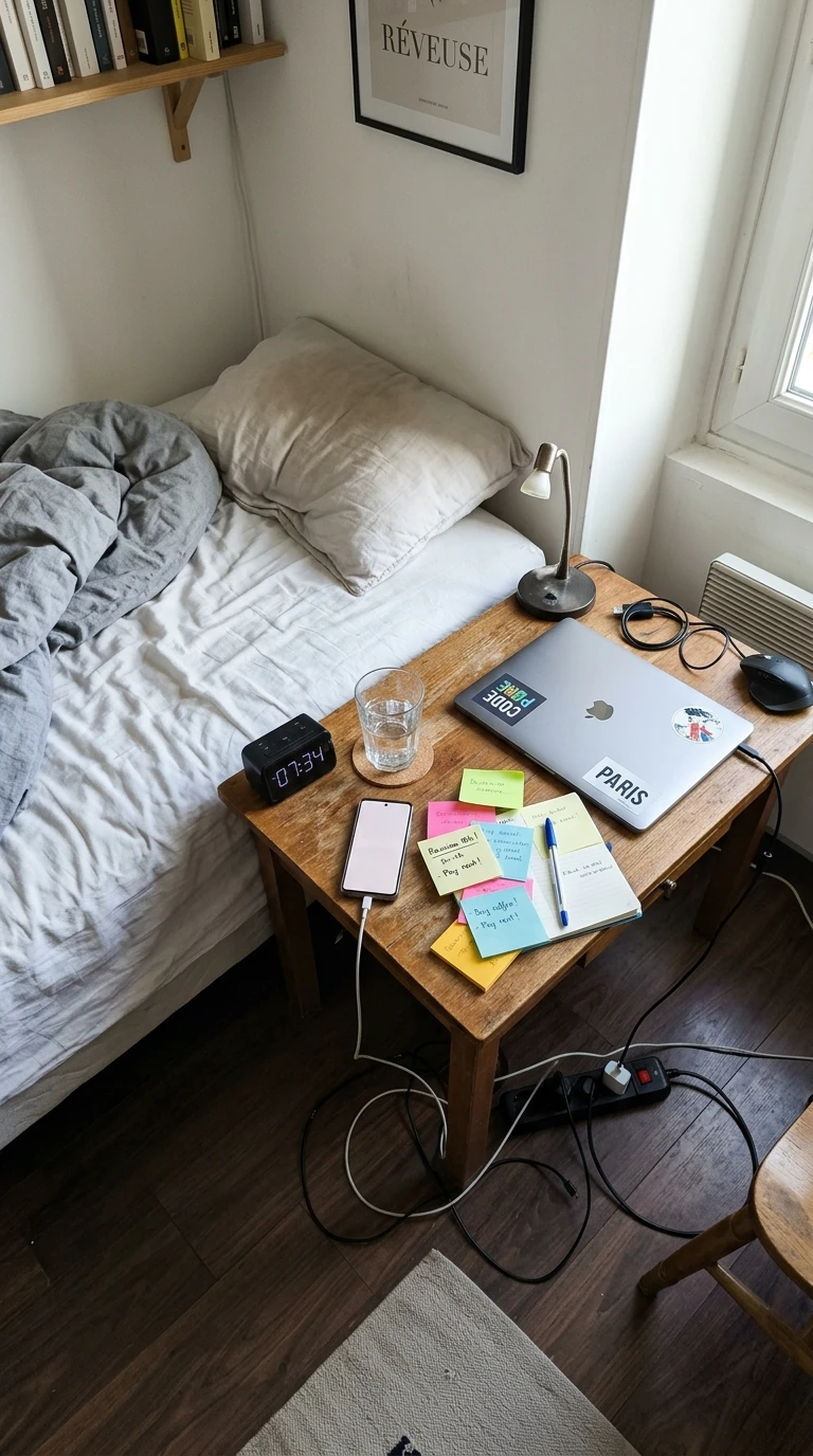 La Table de Nuit Bureau Deux-en-Un