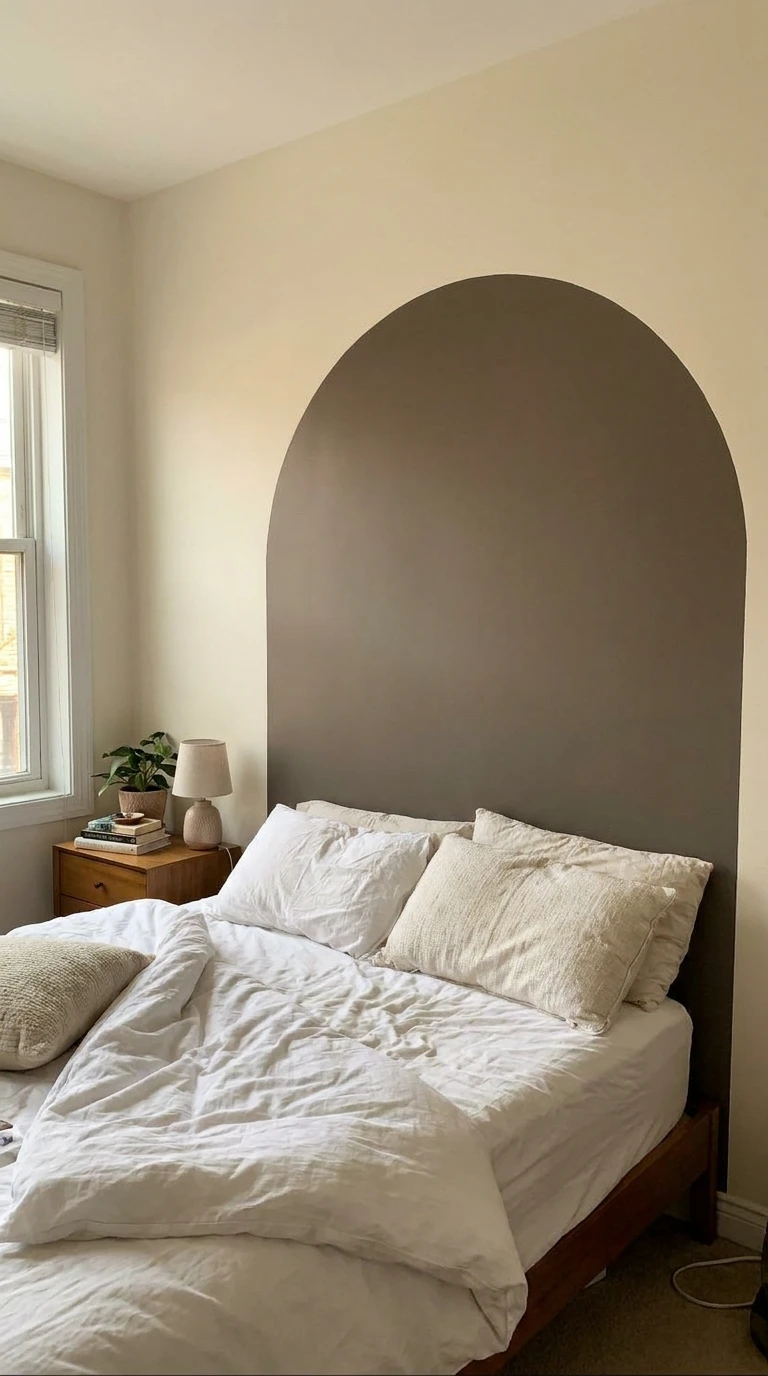 La Tête de Lit Peinte Directement sur le Mur
