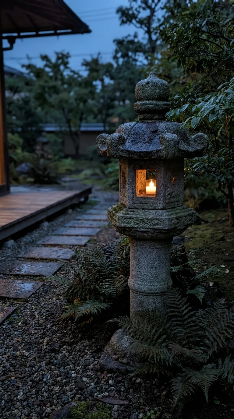 Lanterne en Pierre Taillée Toro Japonaise