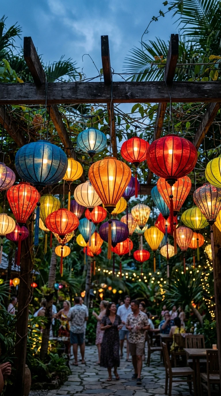 Lanternes et Lampions Colorés en Profusion