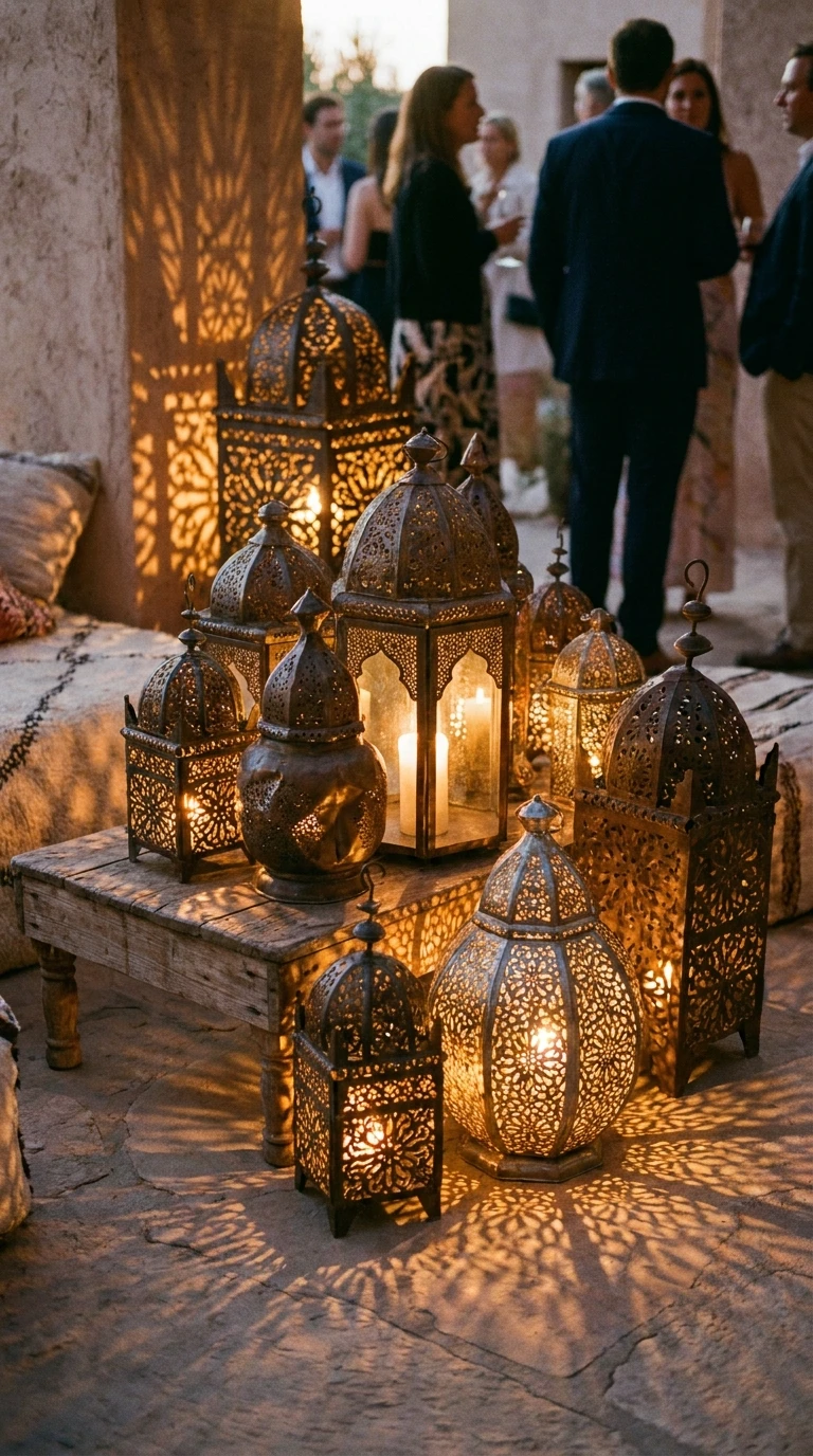 Lanternes Marocaines Métal Percé en Collection