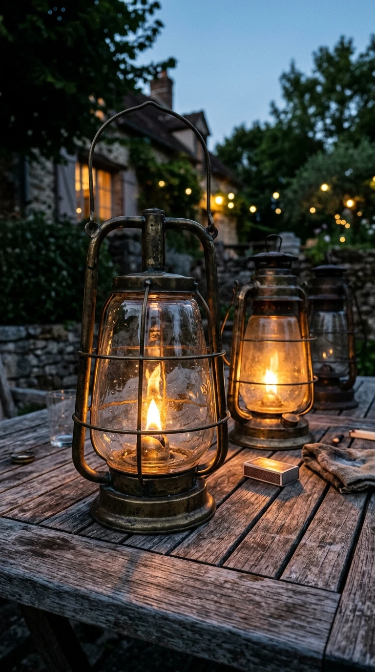 Lanternes Tempête en Verre Soufflé