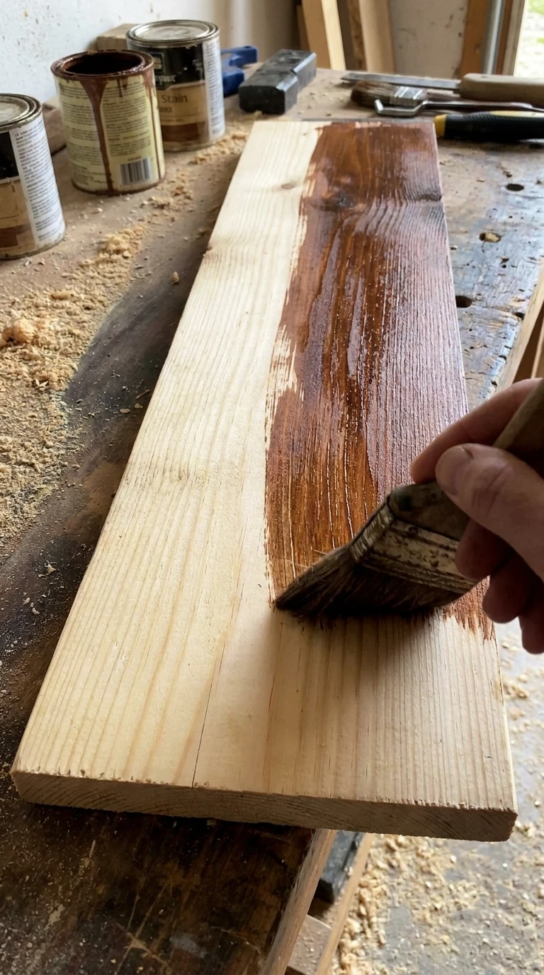 Lasure Teintée pour Simuler le Bois Exotique